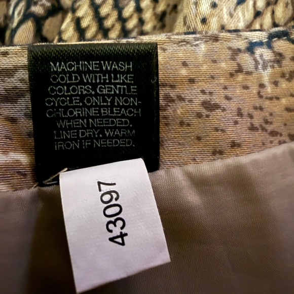 Express Design Studio Black and Tan Snake Print Pencil Skirt - Picture 5 of 5